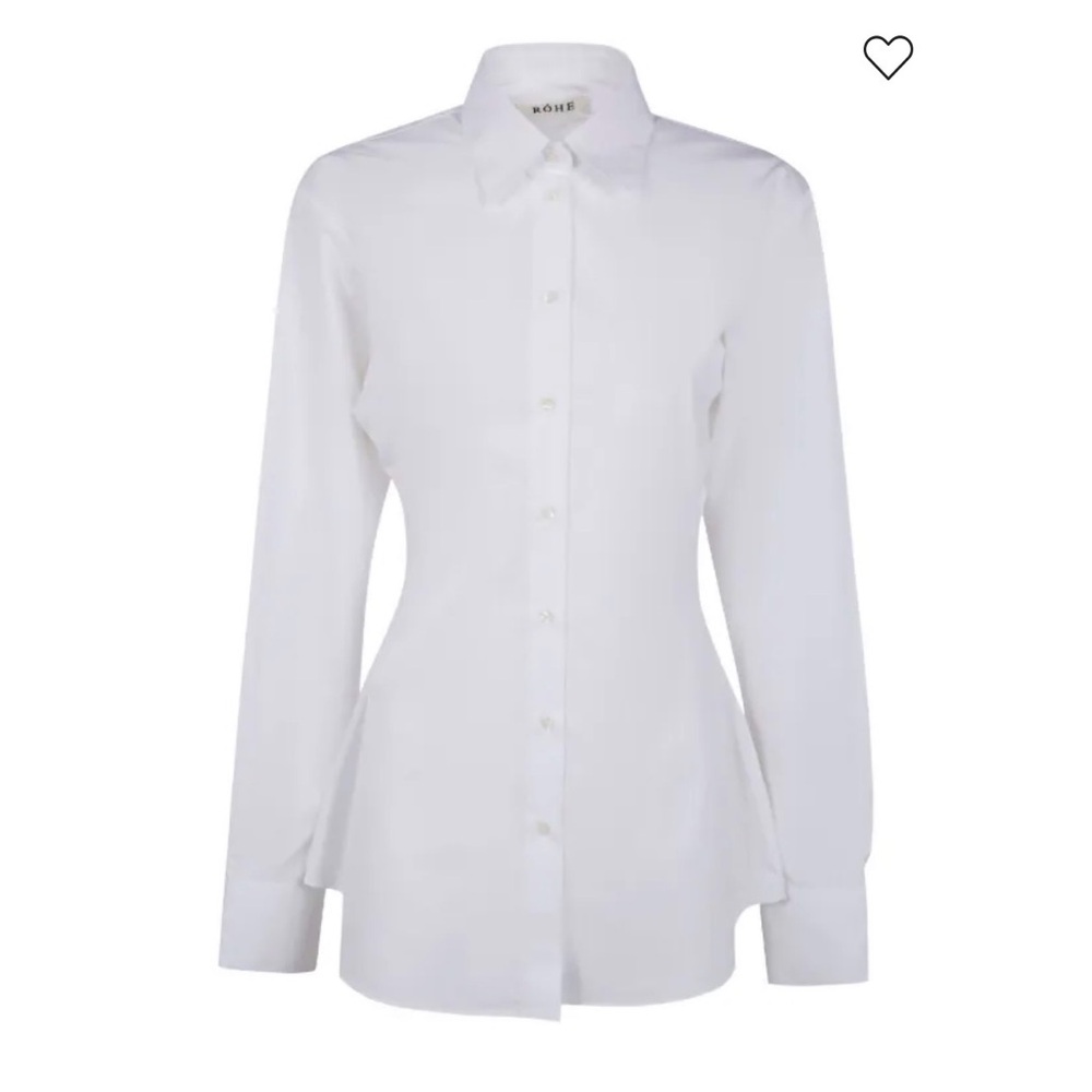 ROHE Women’s white cotton button down long sleeve size 10